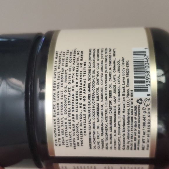 NEW Jaboneria Marianella Hawaiin Black Lava Caviar Body Scrub - Picture 2 of 4